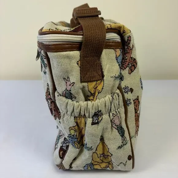 Disney Classic Pooh Tapestry Diaper Bag Bottle Holder Baby Utility Carryall NWT - Picture 7 of 15